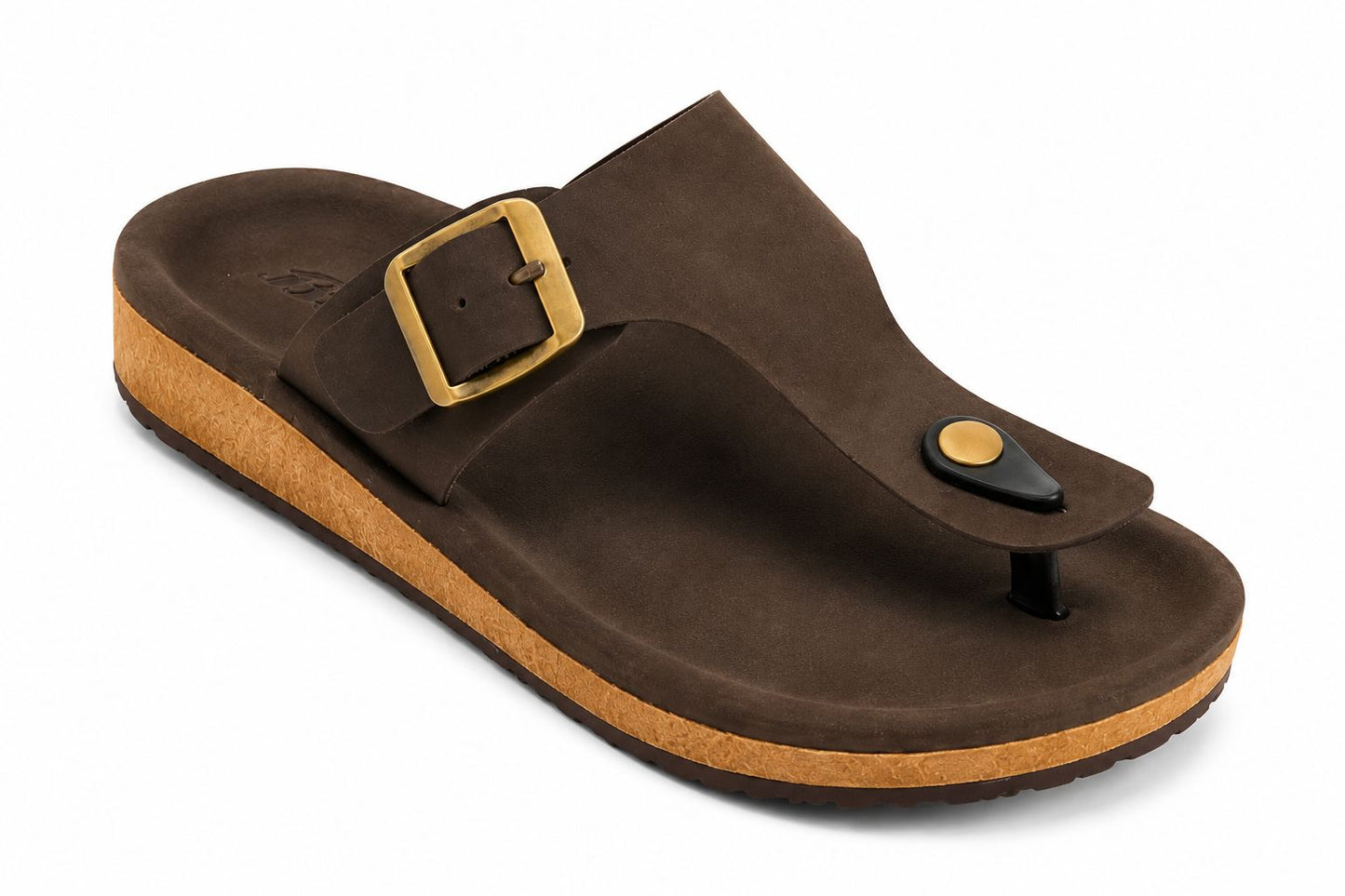 Bata Men’s Comfort Buckle Sandal | Lightweight Casual Wear | Brown