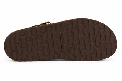 Bata Men’s Comfort Buckle Sandal | Lightweight Casual Wear | Brown