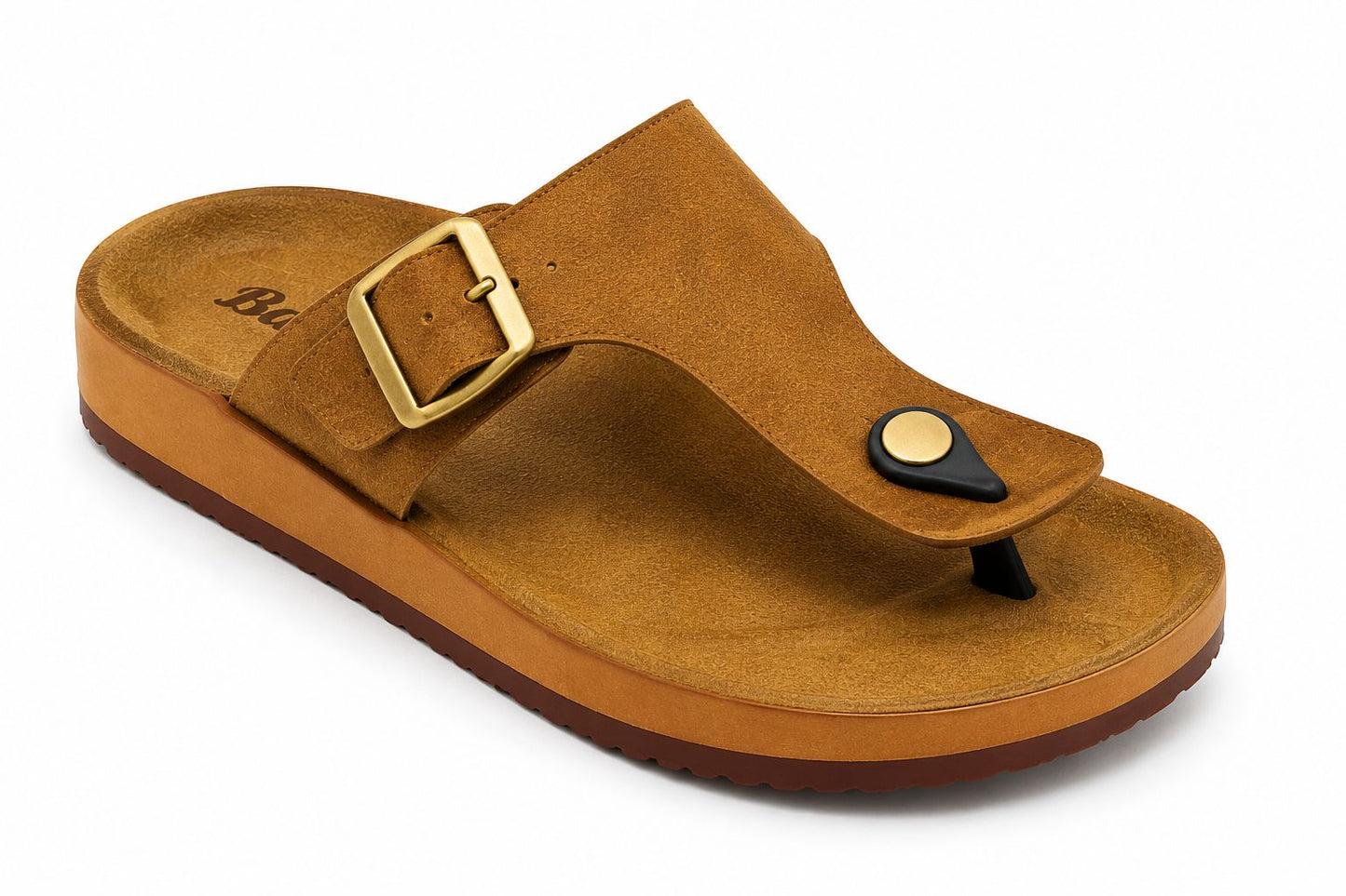 Bata Men’s Comfort Buckle Sandal | Lightweight Casual Wear | Brown